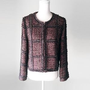 DIANE VON FURSTENBERG tweed cropped jacket 14